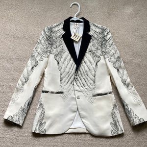 Haute Hippie 100% silk tuxedo jacket size 2